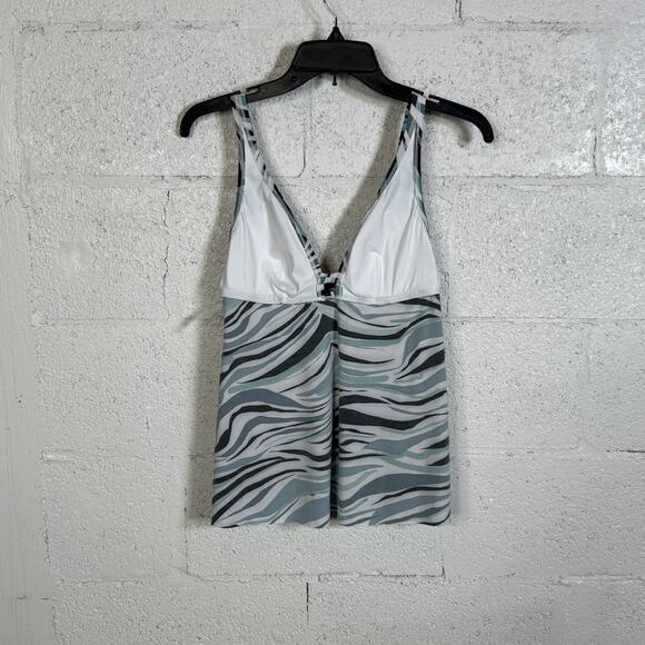 Beyond Control Women's Printed Tankini Top, White Multi 6 $99 - Picture 6 of 9